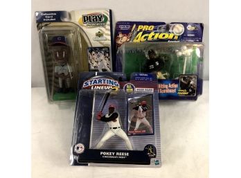 1998-2001 MLB Vintage Sammy Sosa, Pokey Reese, Frank Thomas Figures - 3 Pieces