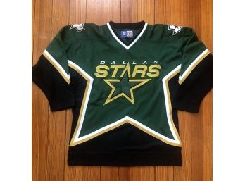 1990s NHL Dallas Stars Embroidered Hockey Jersey Size Youth XL - NHL Licensed By Starter