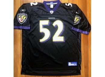 NFL Ray Lewis #52 Baltimore Ravens Jersey Size Adult 2XL - NFL Equipment By Reebok