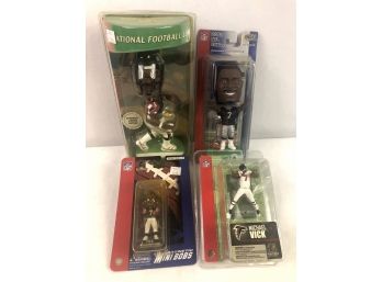 2002-2005 NFL Michael Vick Lot Of Figures And Bobble Heads - 4 Pieces