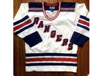 1990s NHL New York Rangers Embroidered Hockey Jersey, Size Adult Medium - NHL Licensed By Starter