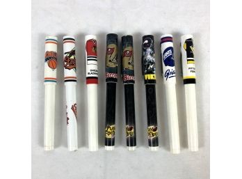 Lot Of 8 Sports Team Collectible Pens