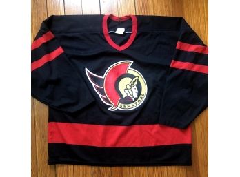 NHL Ottawa Senators Embroidered Hockey Jersey In Black, Size Adult XL - NHL CCM