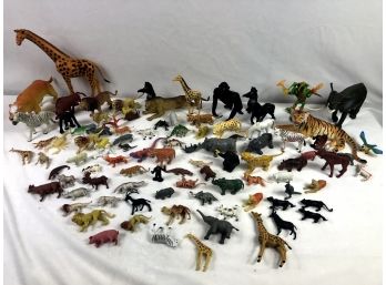 Vintage Collection Of Plastic Animal Toys - 80 Plus Pieces