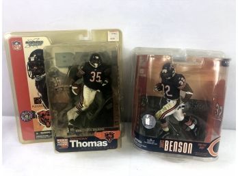 2002/2007 NFL Bears Figures Anthony Thomas And Cedric Benson - 2 Pieces - Mcfarlane Toys