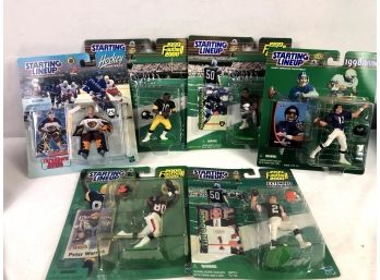 Vintage 1998-2000 Starting Lineup Football And Hockey Figure Lot - 6 Pieces