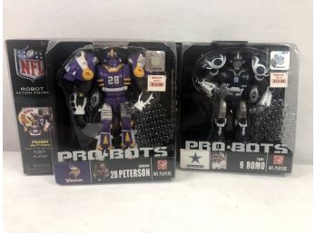 2008 NFL Probots Series 1 Figure Adrian Peterson And Tony Romo - 2 Pieces