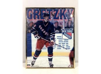 Vintage 1997 NHL Wayne Gretzky, New York Rangers Framed Poster