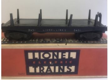 Lionel #3451 'O' Scale  Log Dumping Car, Part Of The # 2141WS Set, 1948-9