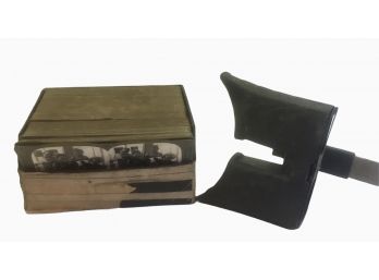 Antique Keystone Stereoscopic Viewer With 106 Viewing Cards