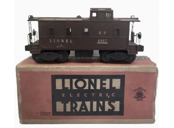 Lionel #2357, Brown Caboose Car. Part Of 'O' Scale # 2141WS Train Set. 1948-9