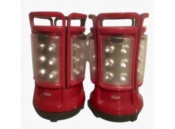 Pair Of Coleman Battery  Operated Lanterns