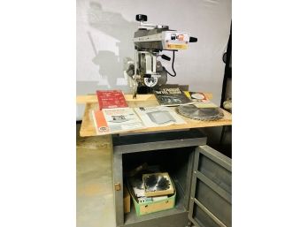 BLACK & DECKER DEWALT Commercial Duty Radial Arm Saw AND Cabinet