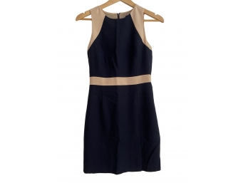 J Crew NavyTan Sheath Dress Wool Size 0