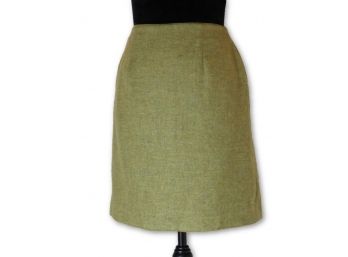 ANN TAYLOR Green, Wool Skirt - Size 2P