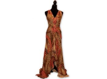 ZUHAIR MURAD Beaded Gown W/ Train - Size 10 (Retail $7,750.00)