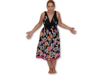OLEG CASSINI Floral Dress - Size 6 (Retail $398.00)