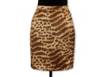 MONDI 100% Silk  Animal Print Skirt - Size 38