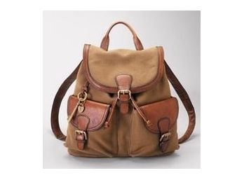 FOSSIL Vintage Campus Olive Backpack - Retail $250.00 NWT