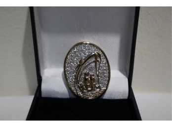 Rhinestone Boat Pin