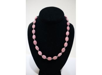 Carolyn Pollack 925 Sterling Silver With Pink Stones Necklace