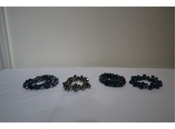 Crystal Stretch Bracelet Lot (4)