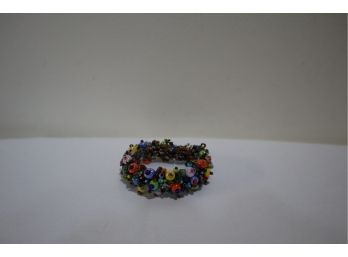 Glass Beaded Bracelet With Magnetic Clasp