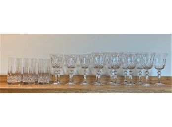 Twenty-one Piece Crystal Glass & Stemware Set