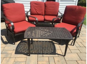 Patio Set -two Chairs, Settee & Center Table