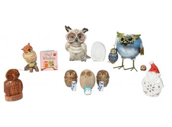 Collection Of Owl Figurines And More