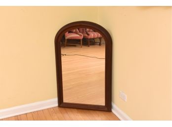 Vintage Wood Framed Arch Shaped Wall Mirror