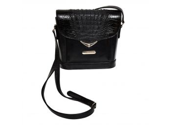 Polo Ralph Lauren Faux Alligator Shoulder Bag