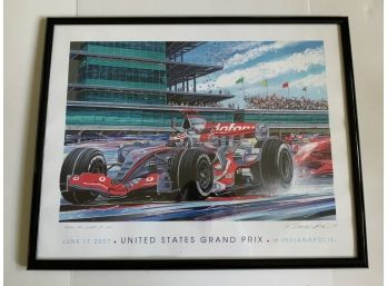 United States Grand Prix 2007 Original Randy Owens Signed Print