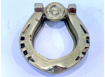 Horse Shoe Form Brass Doorknocker