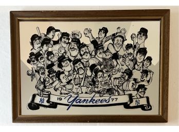 Vintage Mirrored New York Yankees Including Thurmon Munson