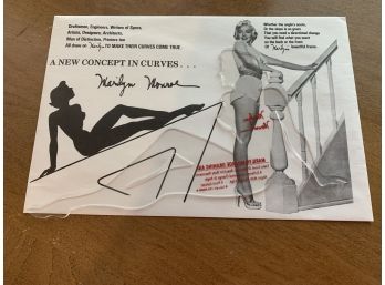 Marilyn Monroe 1956 Acrylic Drawing Aid With Envelope