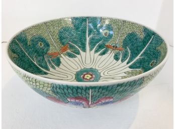 Decorative Chinese Bowl With Dragonflies