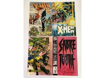 4 Comics Signed By Lobdell, Kubert & Texiera, With Certificates Of Authenticity, Marvel, X-Men, 3 Are Ltd. Ed.