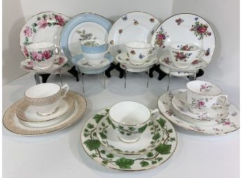 7 Crown Staffordshire Trios (Cups, Saucers And Matching Plates)