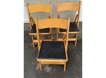 Set Of 3 Mid Century Modern Folding Chairs