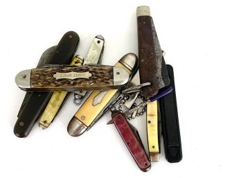 Group Of 10 Pocket Knives Plus One Other