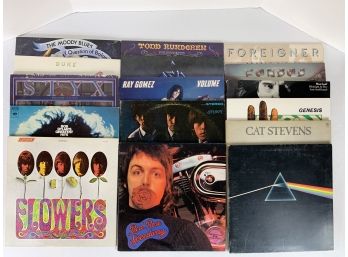 Group Of 16 Vintage Vinyl Records Including Pink Floyd, Rolling Stones And More