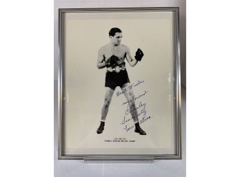 Signed Photo Of Former Bantam Weight Champ Boxer Lou Salica