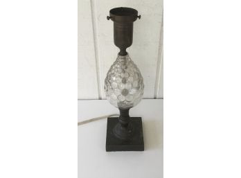 Antique Crystal & Metal Lamp