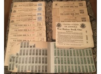 14 War Ration Books W Stamps