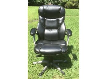 Zhongwei Adjustable Black Leather Office Chair