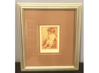 Vintage La Tusche Lithograph Signed Joan Purcell