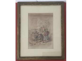 Antique Art Signed Eugene Grivaz, 1852-1915