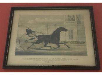 1872 Currier & Ives Celebrated Trotting Mare Lucy