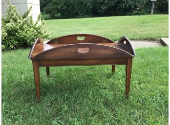 Hitchcock Butlers Tray Coffee Table, Gold Stenciling